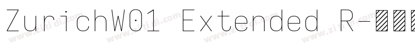 ZurichW01 Extended R字体转换